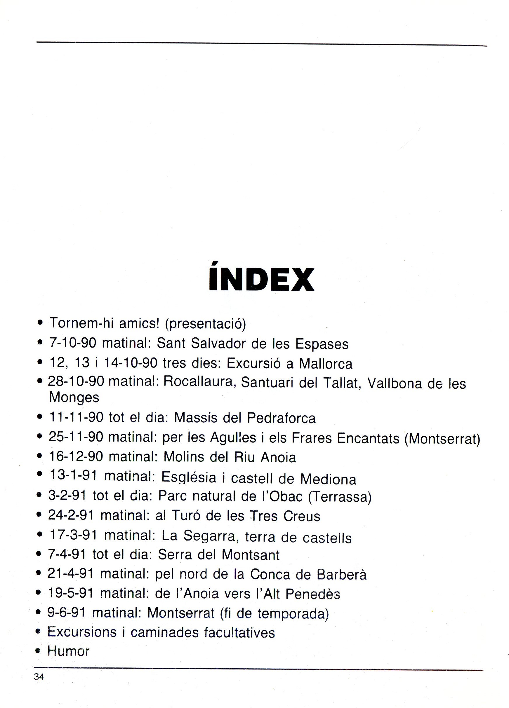 Excursions temporada 1988-1989 - Miniatura 2